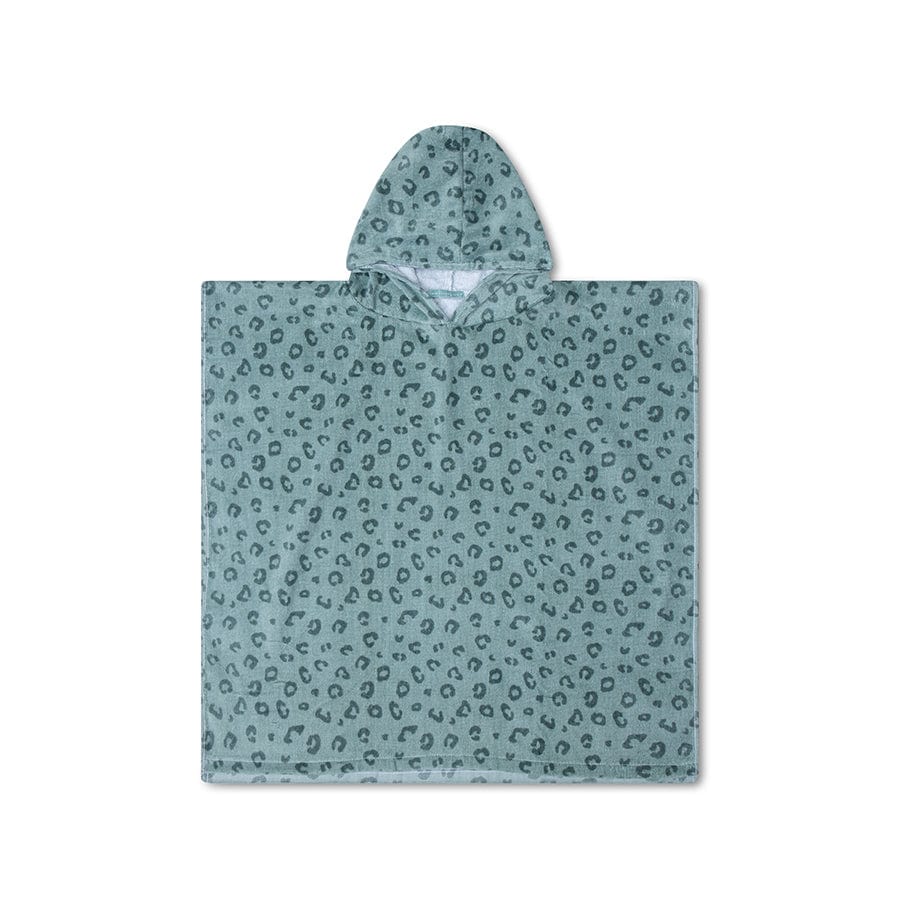 Léopard | poncho de plage vert 65 x 65 cm