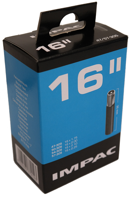 Impac Inner Tube (par Schwalbe) AV16 16x1,75 2.35 Etro 47 57-305, Valve: Schrader Auto 35 mm