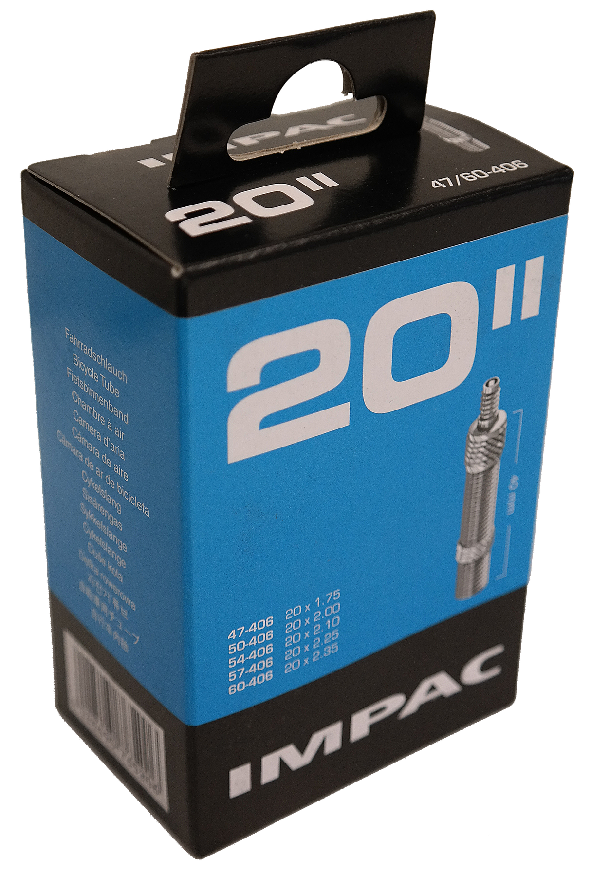 Impac (Schwalbe) tube intérieur DV7 20 pouces 40 60-406 dv 40 mm