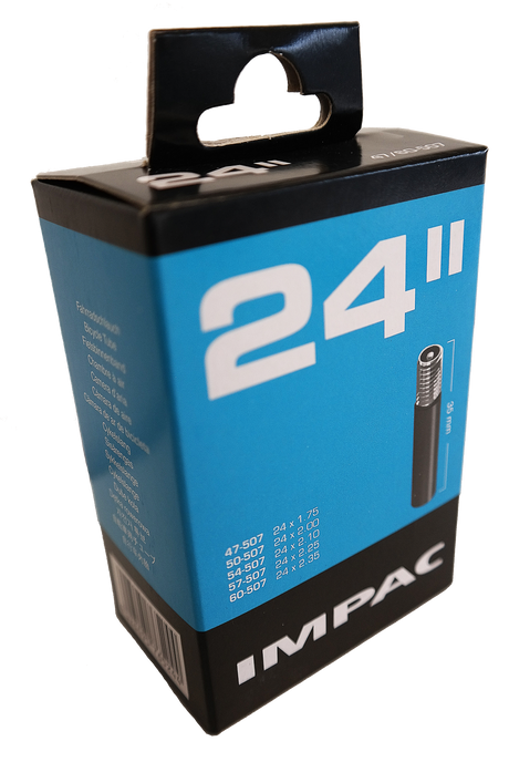 Impac Inner Tube (par Schwalbe) AV24 24x1,5 2,35 Etro 40 60-507, Valve: Auto Schrader 35 mm