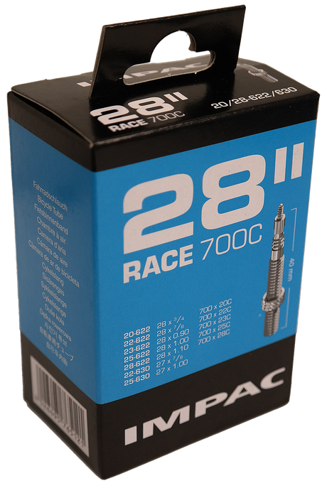 Impac Inner Tube (par Schwalbe) Race SV28, 28x1 Etro 20 28-622 630, Valve: Français 40 mm
