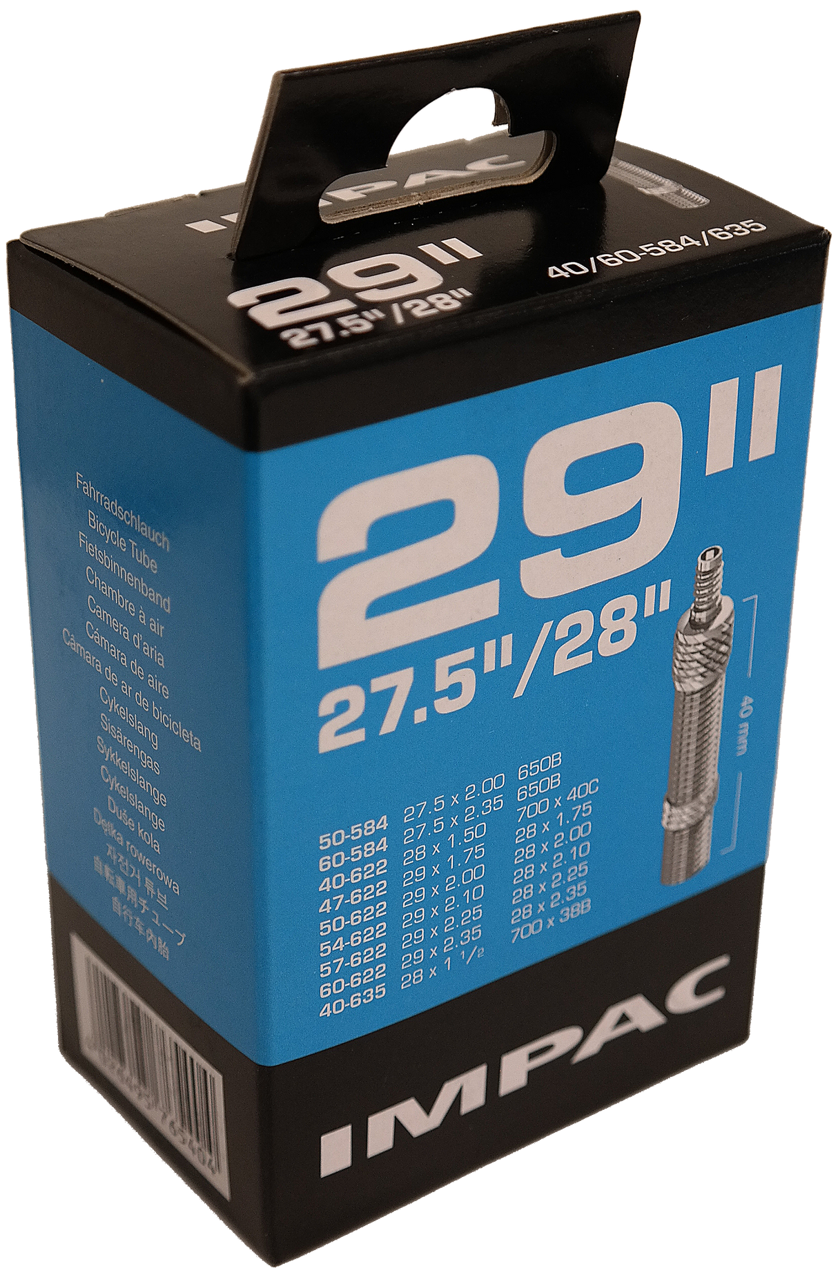 Impac (Schwalbe) Inner Tube DV19 28 29 pouces 40 60-622 635 40 mm