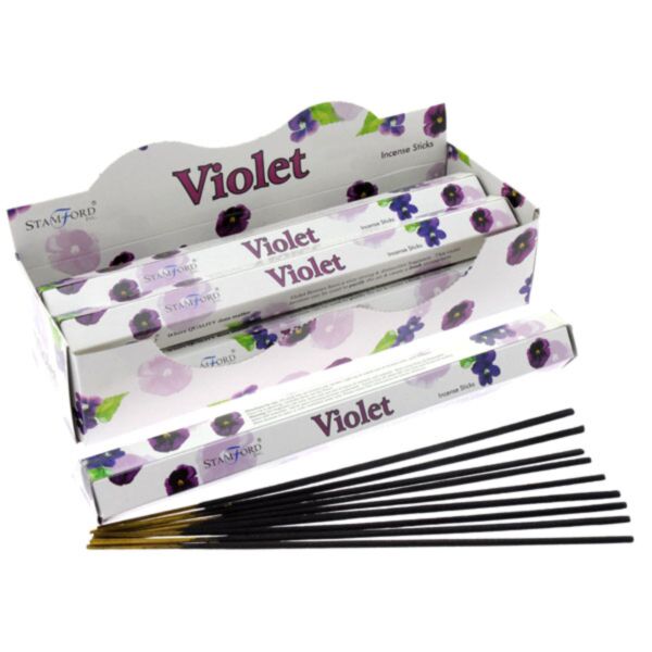 37104 violettes - Bâtons d'encens hexagonaux premium Stamford