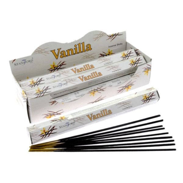 37121 vanille - bâtons d'encens hexagonaux premium stamford