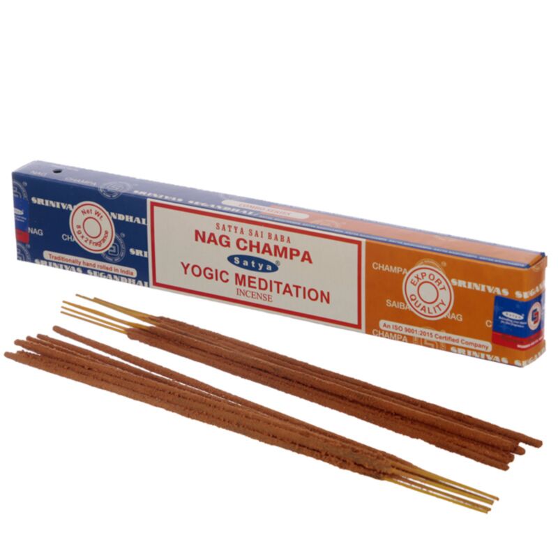 01342 bâtons d'encens de méditation satya nag champa yogi