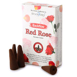 37429 Cônes d'encens à reflux Stamford - Rose rouge