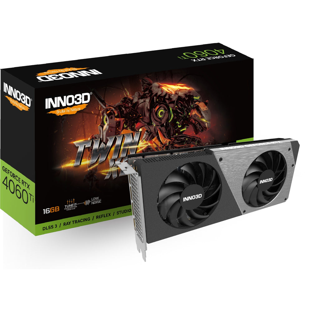 Inno3d Inno3d N406T2-16D6-178055n Geforce RTX 4060 Ti Twin X2, 16 Go GDDR6, 128 bits, 2535, 18 Go, 3xdp + HDMI
