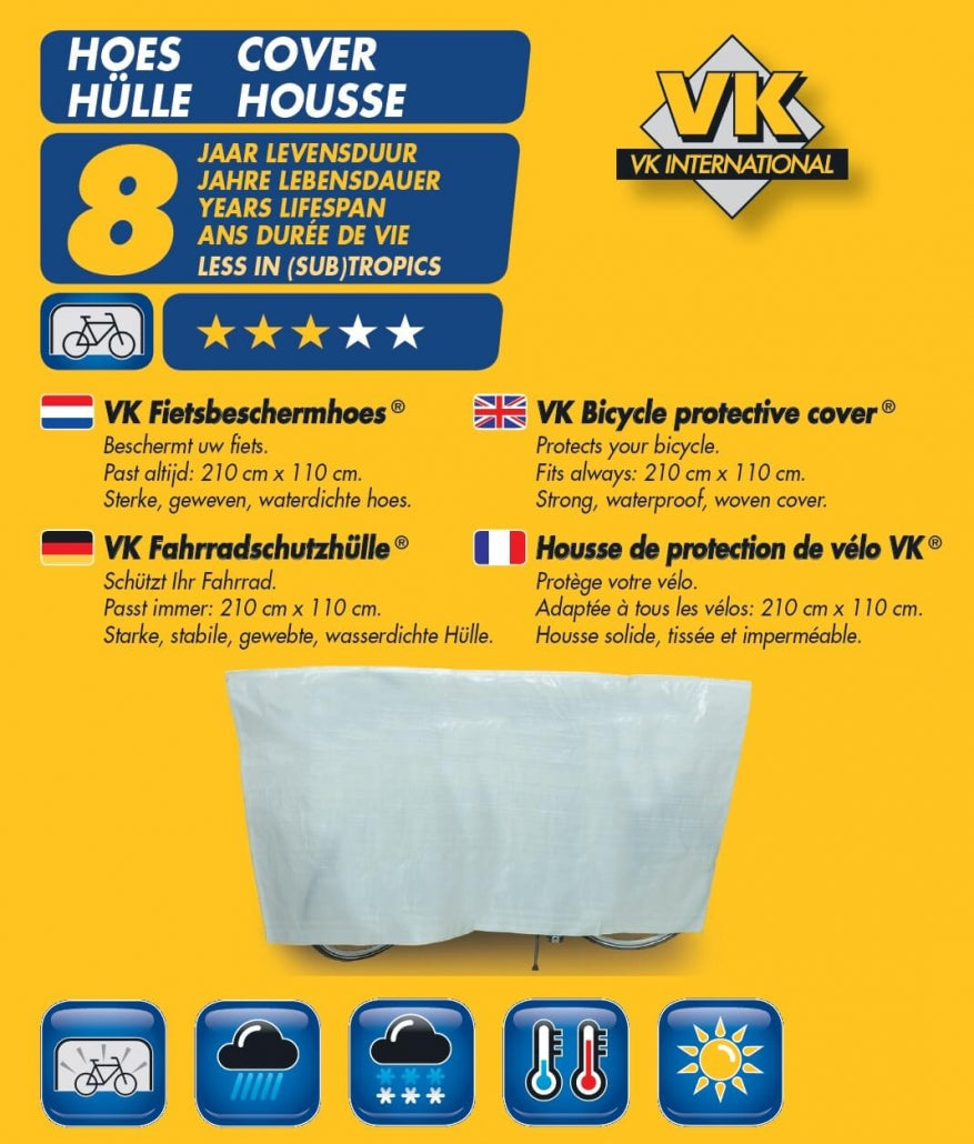 Couverture de protection des vélos VK (1) Hoes Blanches blanches