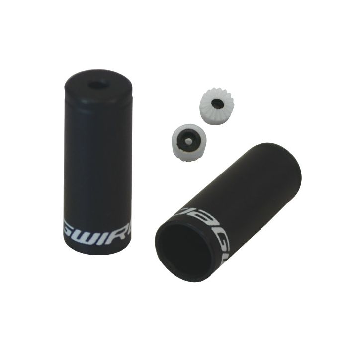 Embouts Jagwire scellés - décalage 4,5 mm (tressé) - alliage (50pcs) - noir