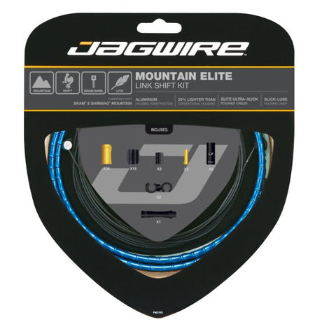 Kit de changement de vitesse à maillons Jagwire Mountain Elite - bleu