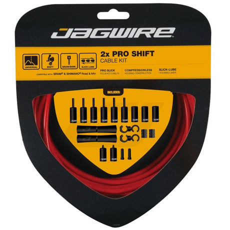 Kit de changement de vitesse Jagwire 2x pro - rouge