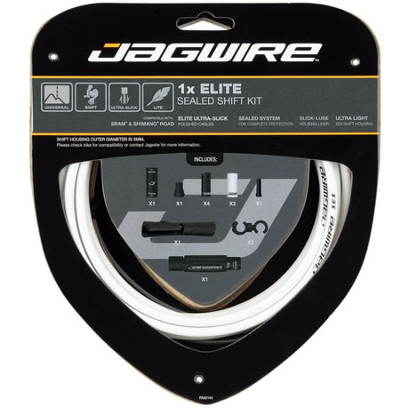 Jagwire 1x kit de changement de vitesse scellé Elite - blanc