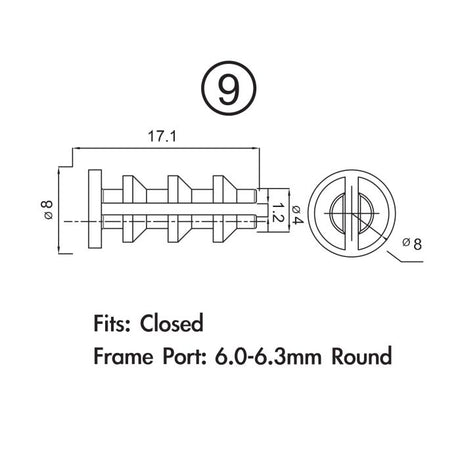 Pack de bouchons de cadre Jagwire - Carter de dérailleur 4 mm (10pcs)