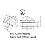 Pack de fiches de cadre Jagwire - type fermé (cadre de 6 à 6,3 mm) (10 pièces)