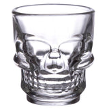 2 verres à shot en verre (60ml) - crâne