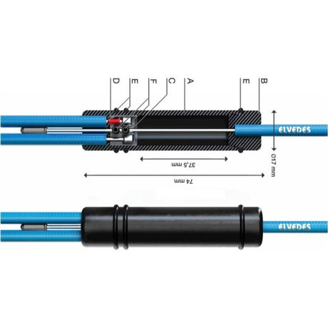 Splitter de câble universel Définit Elvedes avec fonction ABS en option (sur carte)