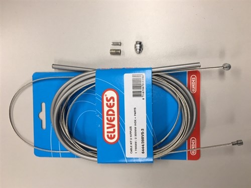Câble Elvedes 2 mamelons 2,35 m en acier inoxydable argent 6444 39RVS-3
