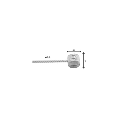 Rem Binnenkabel Elvedes 5000 mm en acier inoxydable Ø1,5 mm T-Nipple (sur carte)