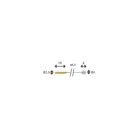 Engrenage Câble intérieur en acier inoxydable 2 mamelons 3 mètres 6451 72RVS 3M