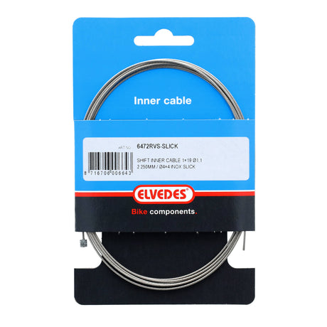 Communiquez le câble intérieur Elvedes 2250 mm en acier inoxydable lisse Ø1,1 mm Shimano Sram N-Nippel (sur carte)