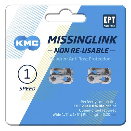 KMC SchaKel Widekmc Missinglink Z1EHX NR EPT - Lock de chaîne de vélos, 2m, noir