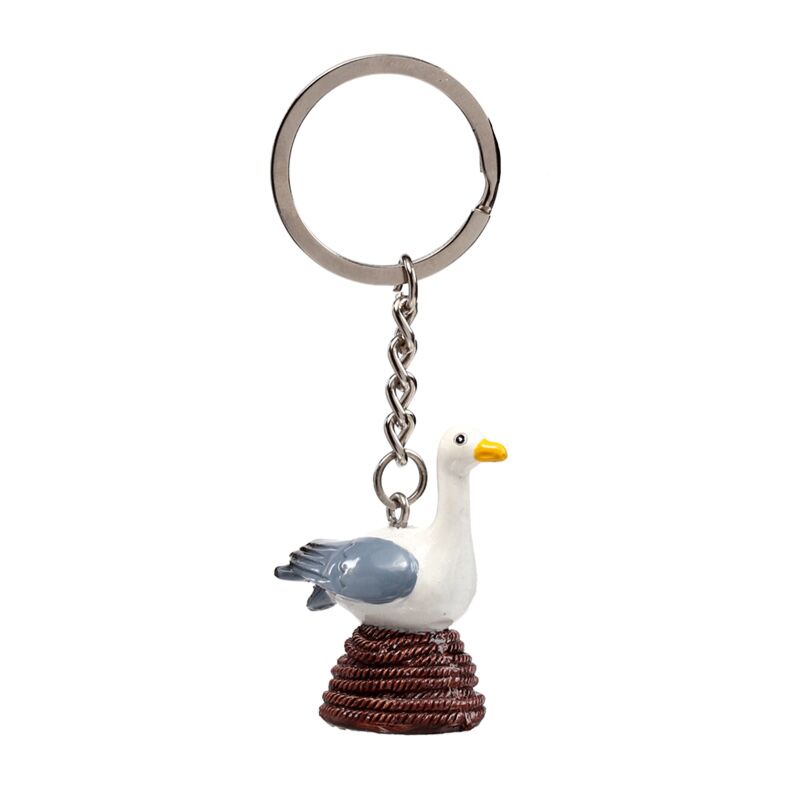 Porte-clés Bouée mouette sur corde
