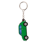 Porte-clés en PVC vert Fiat 500