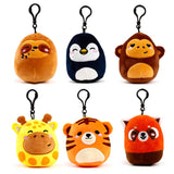 Porte-clés en peluche du zoo Squidglys