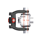 Newloxs StarTher Holder KlickFix E-Bike Ø22-26mm Clamps + Lock