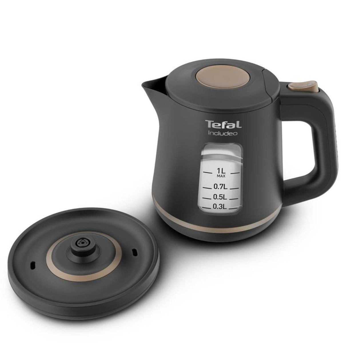 Tefal bouilloire includeo 1 litre 2400w sans fil noir