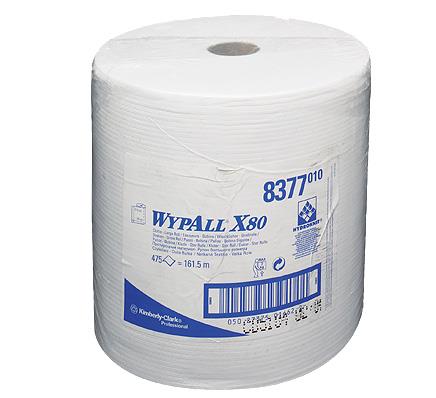 Wypall chiffon de nettoyage x80 blanc rouleau 300mm grand