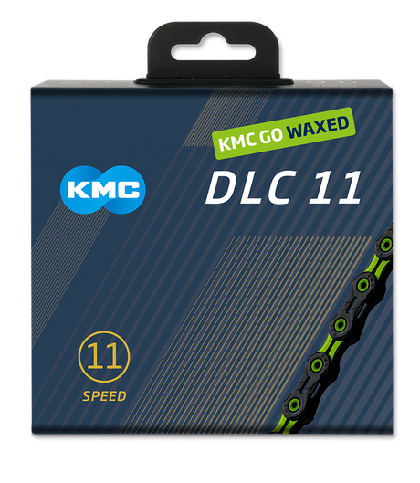 Chaîne Kmc dlc11 noir vert 118s cirée
