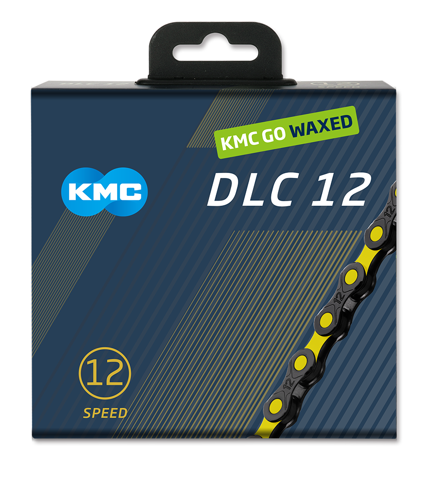 Chaîne Kmc dlc12 noir jaune 126s cirée