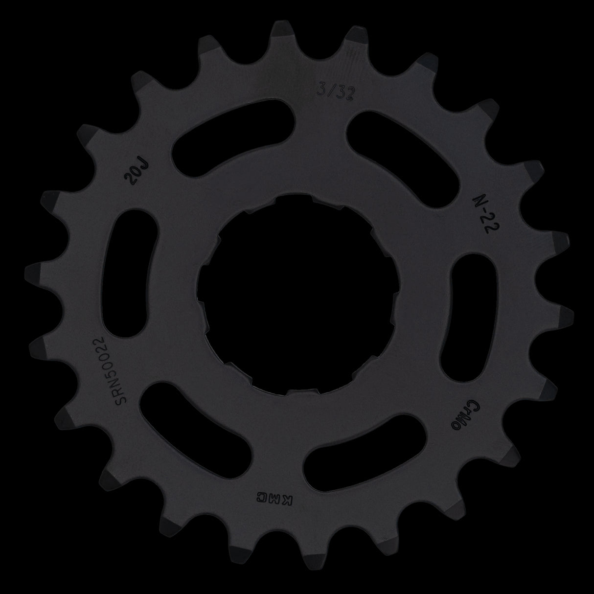 KMC Gear 22t Black (Chromoly)