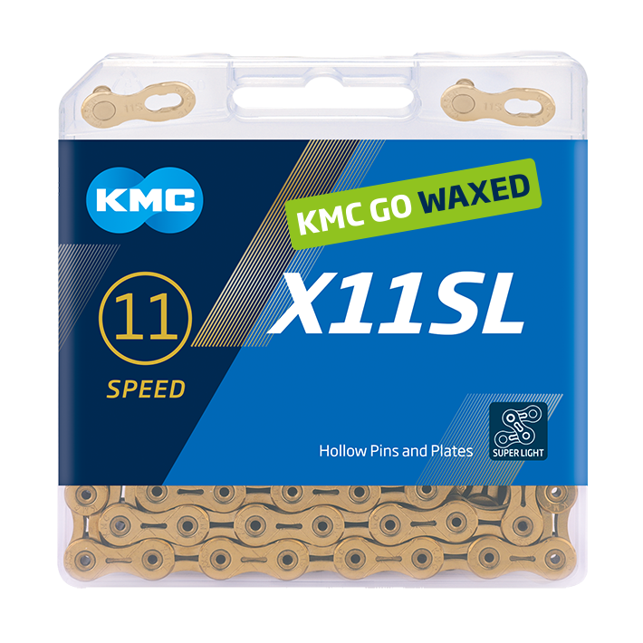 Chaîne Kmc x11sl chaîne x11sl 118 maillons ti-n or ciré