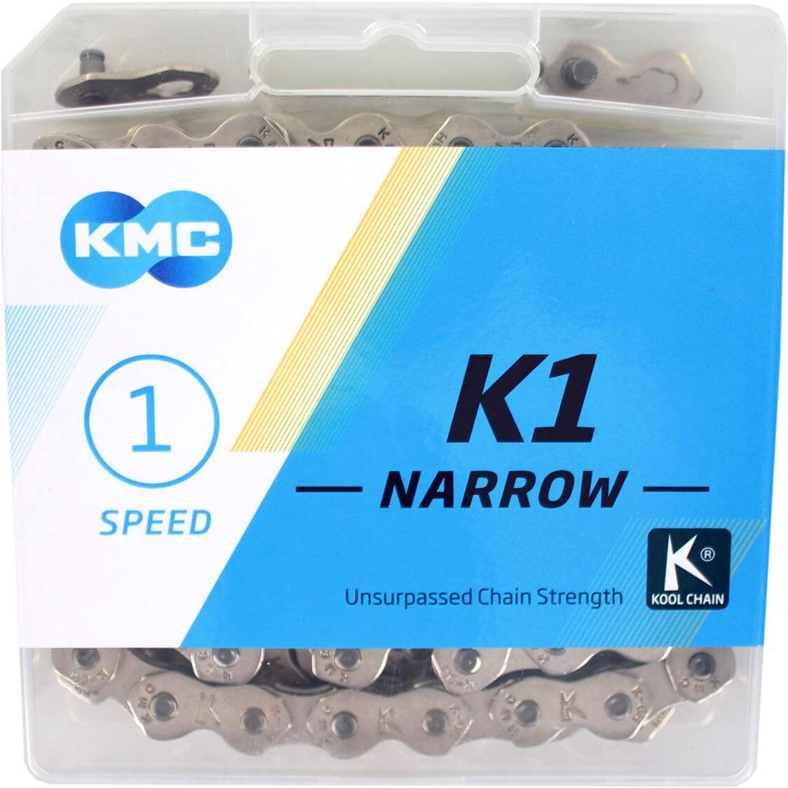 Kmc ketting 1 2-3 32 100l k1 narrow silver bmx track