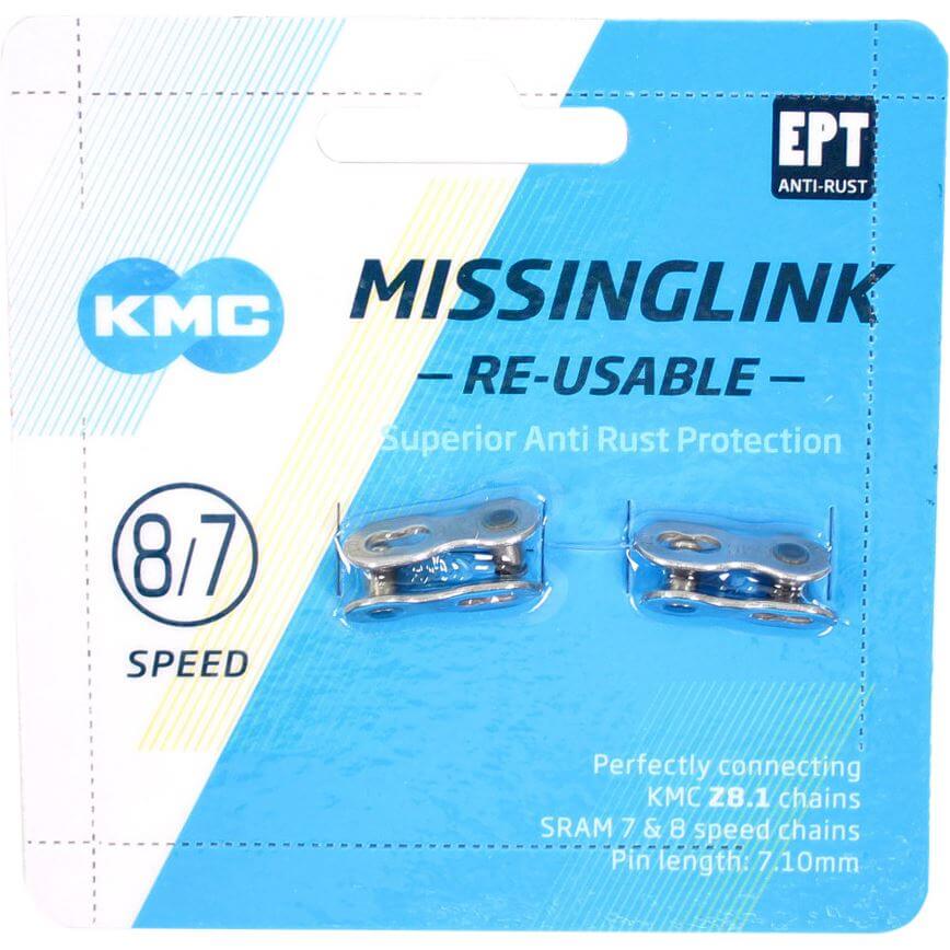 KMC SLIFTSCHAKEL MISSCLINK 7 8R EPT Silver 7.10mm 7 8V (2)