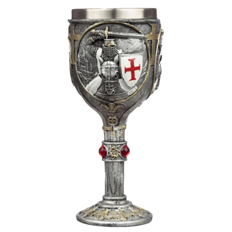 Calice de croisade de chevalier médiéval décoratif