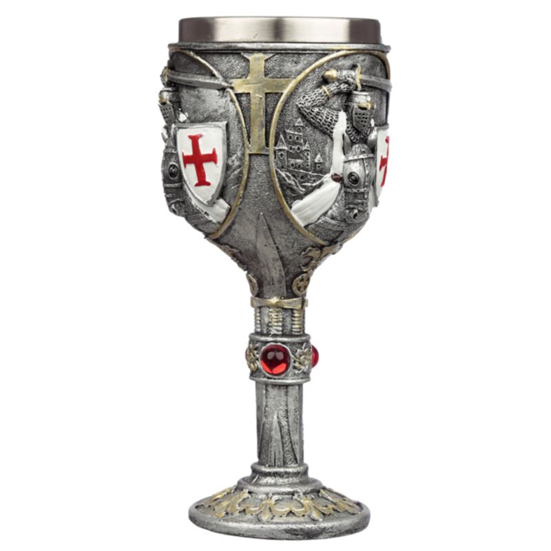 Calice de croisade de chevalier médiéval décoratif