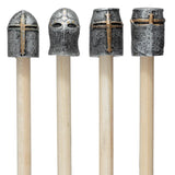 Crayon de chevalier médiéval avec dessus de casque