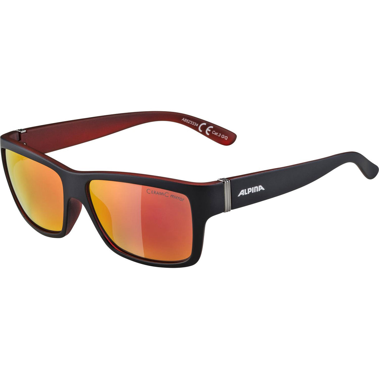 Alpina lunettes de sport kacey noir rouge