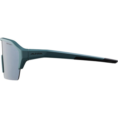Lunettes de sport olympiques alpina sport ram hr q-lite argent. lentille miroir bleue