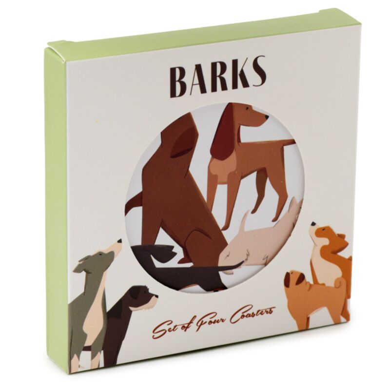 Ensemble de 4 sous-verres Chien Barks