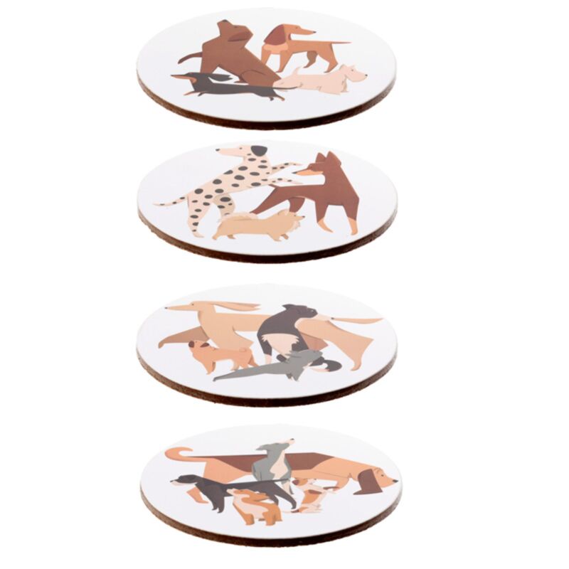 Ensemble de 4 sous-verres Chien Barks