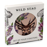 Ensemble de 4 sous-verres cerf sauvage