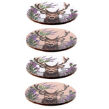 Ensemble de 4 sous-verres cerf sauvage