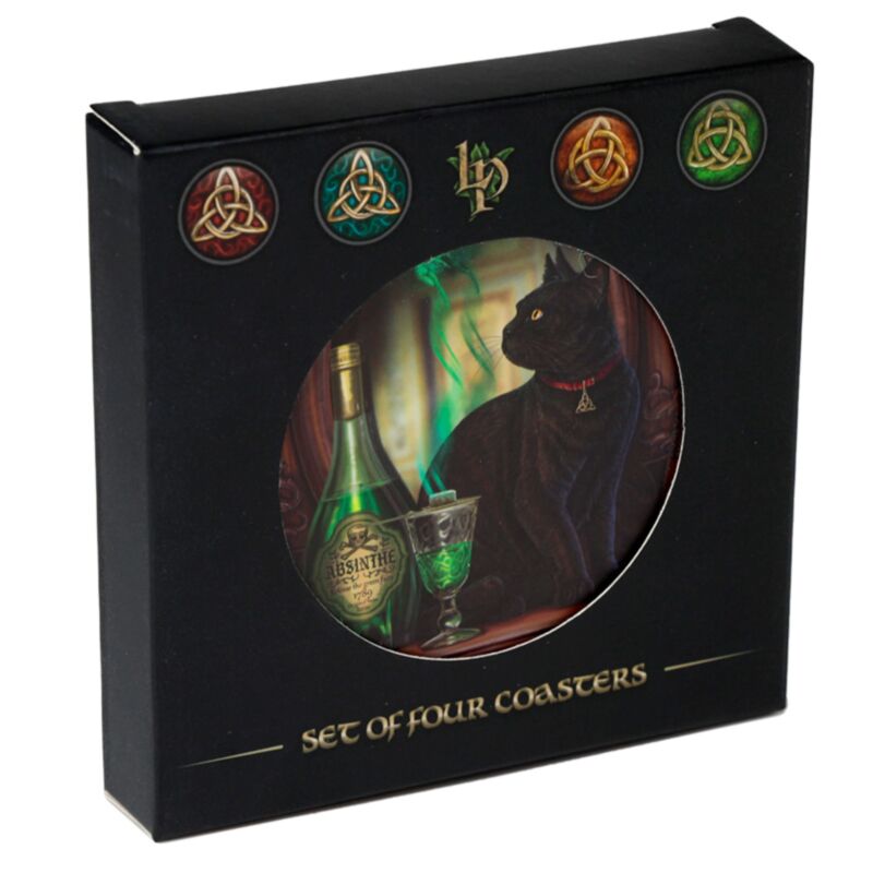 Lisa Parker chat magique ensemble de 4 sous-verres