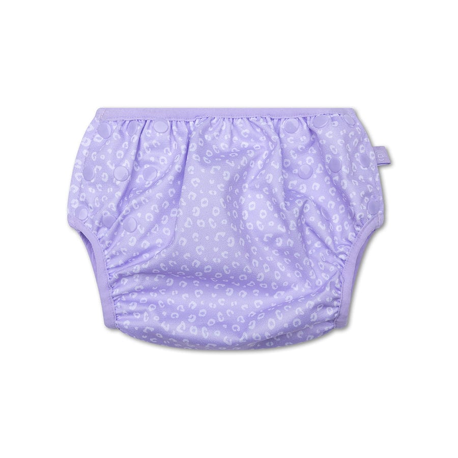 Léopard | couche de bain lavable lilas