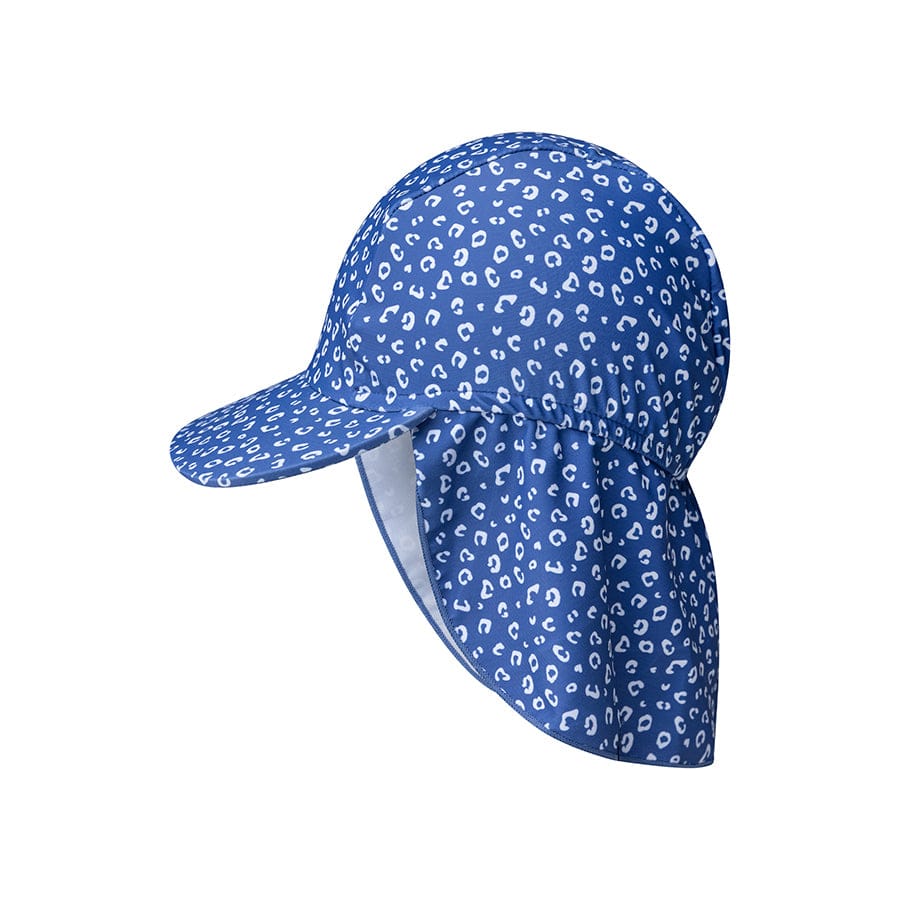 Léopard | casquette solaire UV bleue