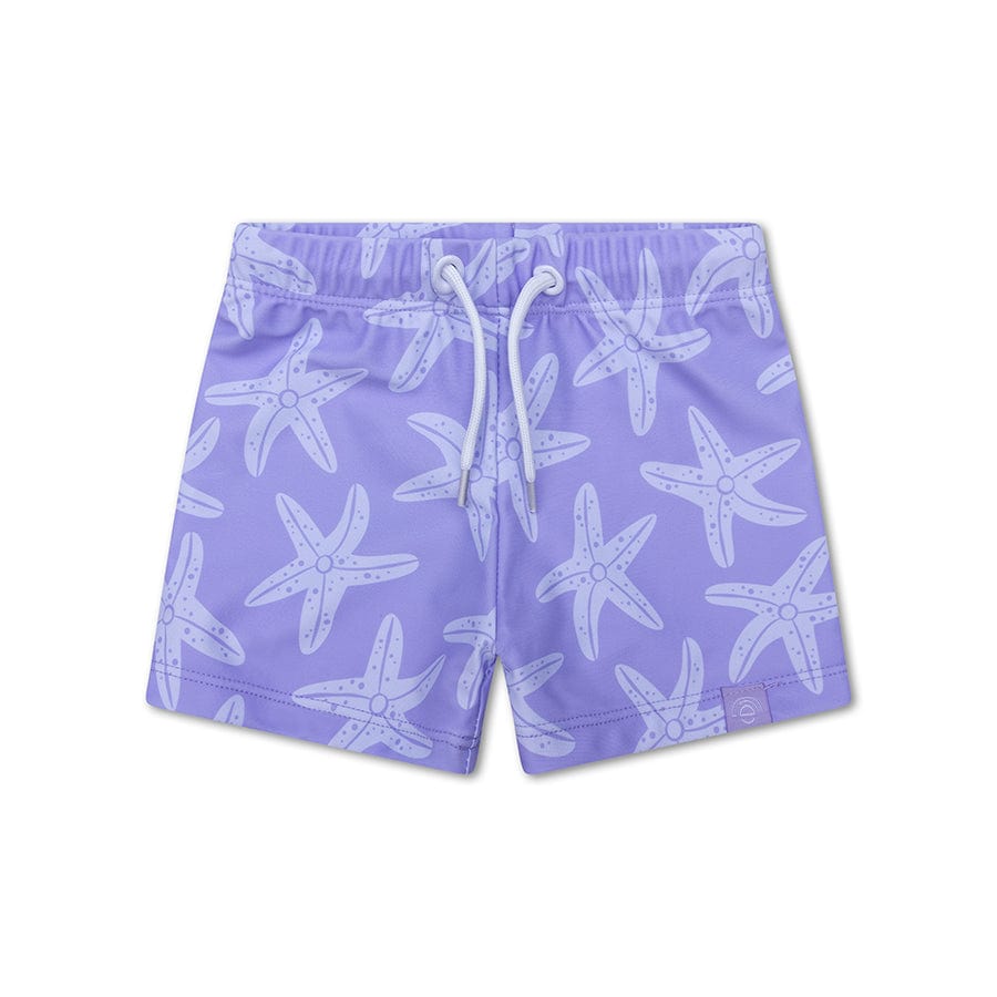 Étoile de mer | boxer de natation uv lilas pour garçons